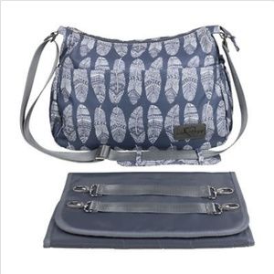 Adorology Gray Stylish Crossbody Diaper Bag Purse Mom Bag Baby Shower Gift